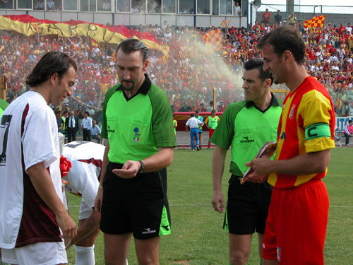 Ciardiello durante la finale play-off contro l'Acireale